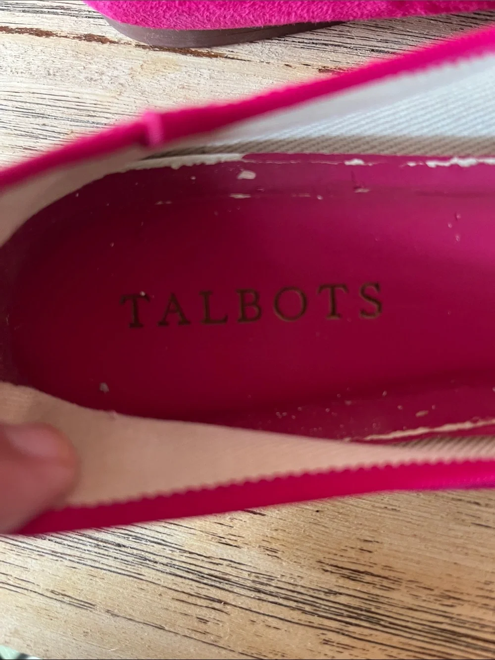 Talbots fuchsia suede